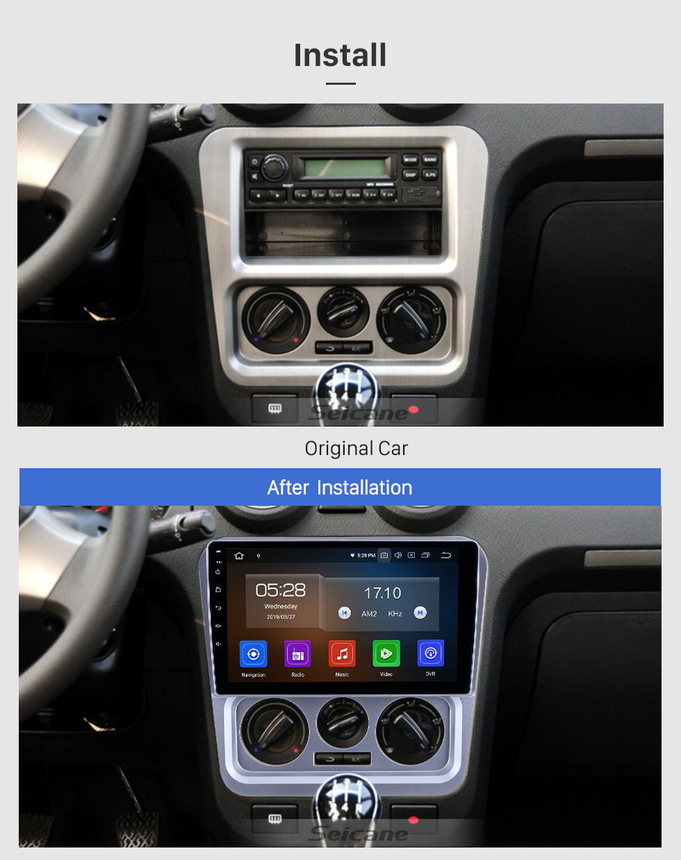 Seicane Pantalla táctil HD para 2009 2010 2011 2012 2013 Geely Ziyoujian Radio Android 11.0 9 pulgadas Navegación GPS Bluetooth Carplay soporte Cámara de respaldo