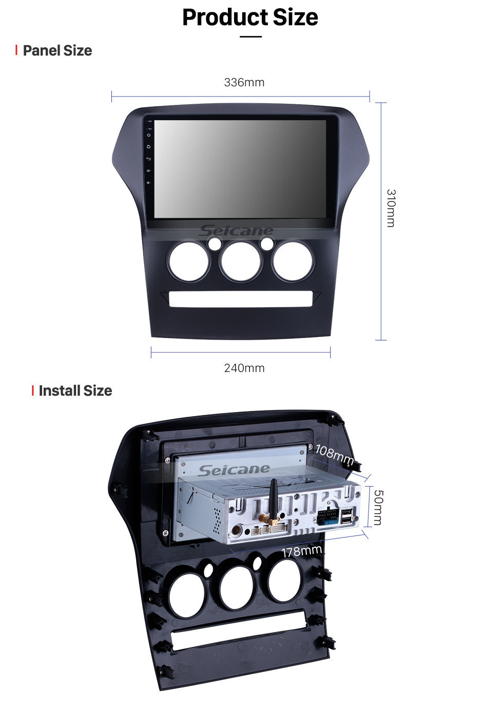 Seicane 10.1 pulgadas para 2011 JMC Old Yusheng Radio Android 11.0 Navegación GPS Bluetooth HD Pantalla táctil Carplay soporte OBD2