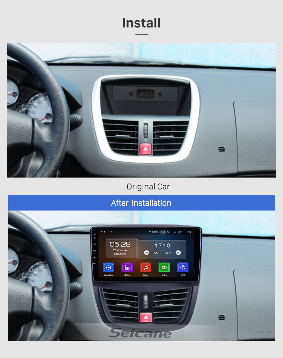 Android Peugeot 207 avec navigation radio - Sofimep