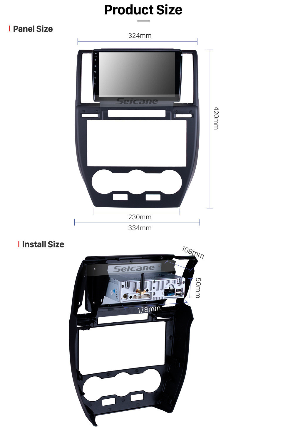 Seicane OEM 9-дюймовый Android 11.0 для 2007 2008 2009-2012 Land Rover Freelander Радио Bluetooth HD Сенсорный экран GPS-навигатор Поддержка Carplay TPMS