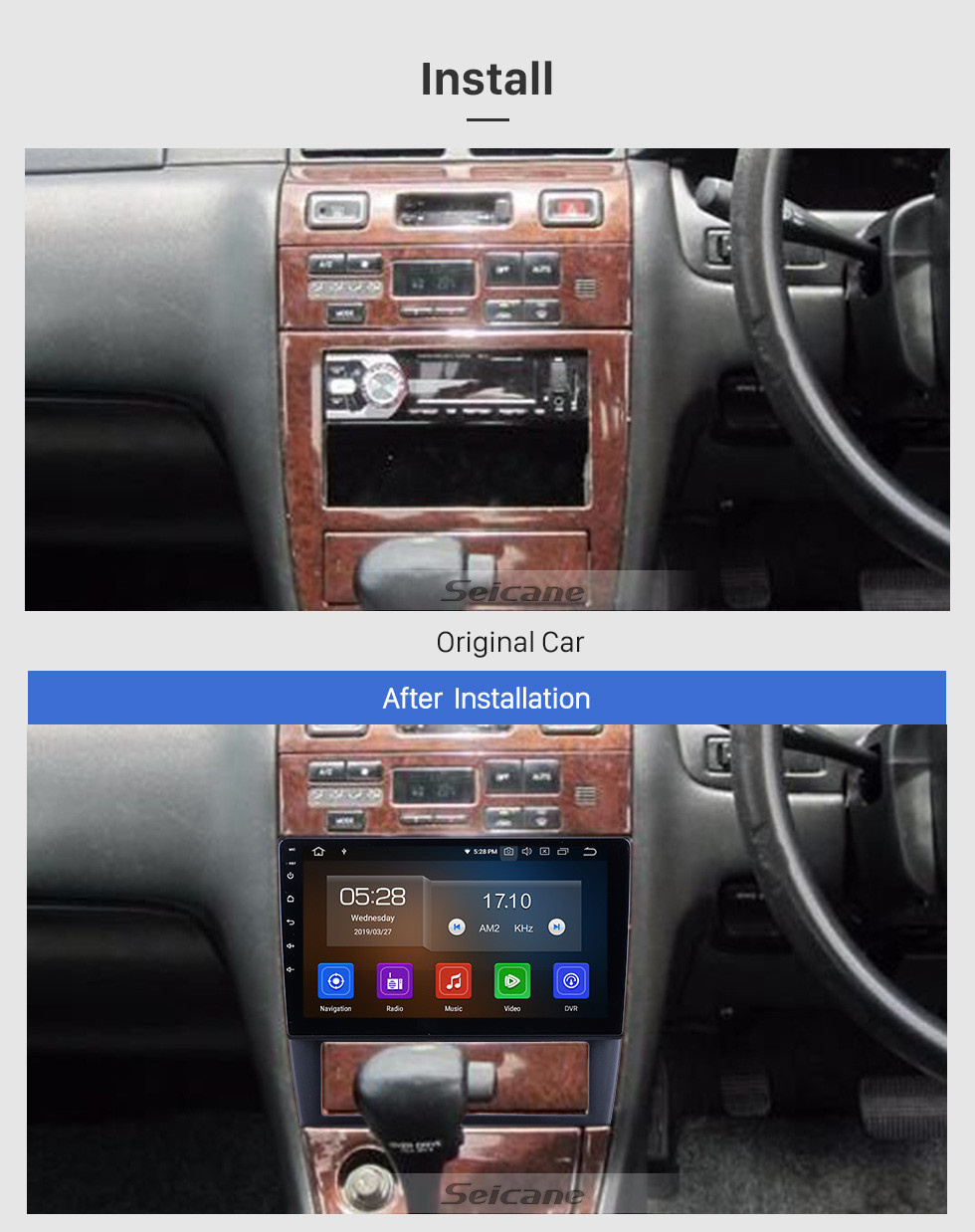 Seicane Android 11.0 für 1994 1995 1996 1997 Nissan Cefiro (A32) Radio 9 Zoll GPS Navigation mit HD Touchscreen Carplay Bluetooth Unterstützung Digital TV