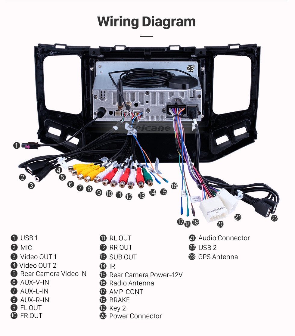 Seicane Сенсорный экран HD для 2009 2010 Geely King Kong Radio Android 11.0 9-дюймовый GPS-навигатор Bluetooth WIFI Поддержка Carplay DVR DAB +