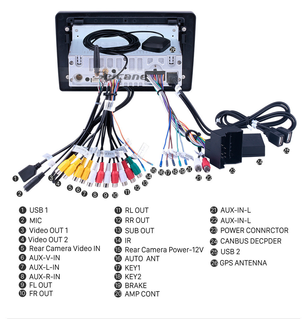 Seicane HD Touchscreen para 2002 2003 2004-2008 Audi A4 Radio Android 11.0 9 polegadas Navegação GPS Bluetooth WIFI Suporte Carplay DVR DAB +