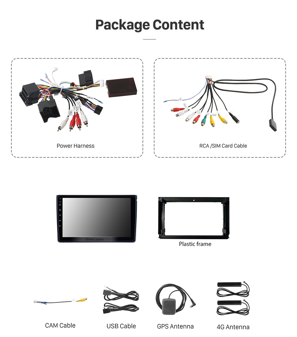 Seicane Pantalla táctil HD para 2002 2003 2004-2008 Audi A4 Radio Android 11.0 9 pulgadas Navegación GPS Bluetooth WIFI Carplay soporte DVR DAB +