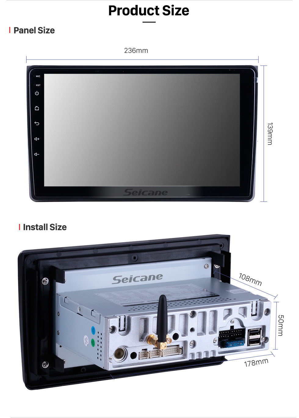 Seicane Pantalla táctil HD para 2002 2003 2004-2008 Audi A4 Radio Android 11.0 9 pulgadas Navegación GPS Bluetooth WIFI Carplay soporte DVR DAB +