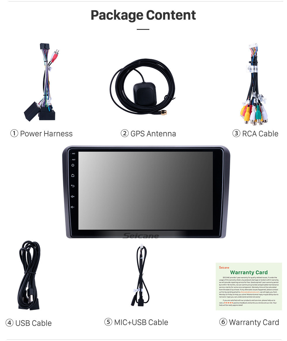 Seicane OEM 9 inch Android 11.0 for 2008 2009 2010 2011 2012 Audi A3 Radio Bluetooth AUX HD Touchscreen GPS Navigation Carplay support OBD2 TPMS Seicane OEM 9 inch Android 11.0 for 2008 2009 2010 2011 2012 Audi A3 Radio Bluetooth AUX HD Touchscreen GPS Navigation Carplay support OBD2 TPMS