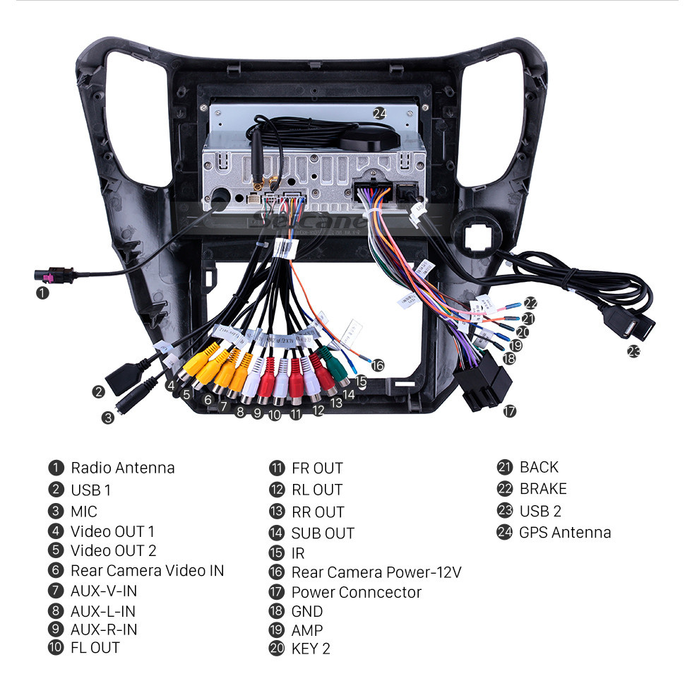 Seicane 10.1 pulgadas para 2012 2013 Great Wall M4 Radio Android 11.0 Navegación GPS Bluetooth HD Pantalla táctil Carplay soporte OBD2