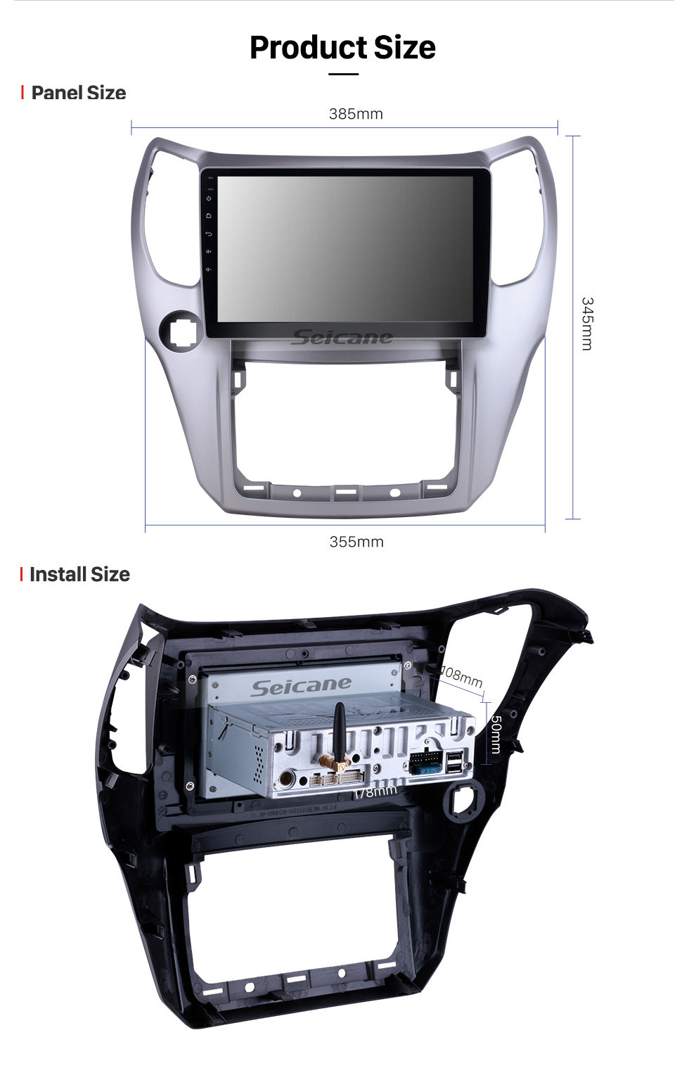 Seicane 10,1 дюйма для 2012 2013 Great Wall M4 Radio Android 11.0 GPS-навигация Bluetooth HD с сенсорным экраном Поддержка Carplay OBD2