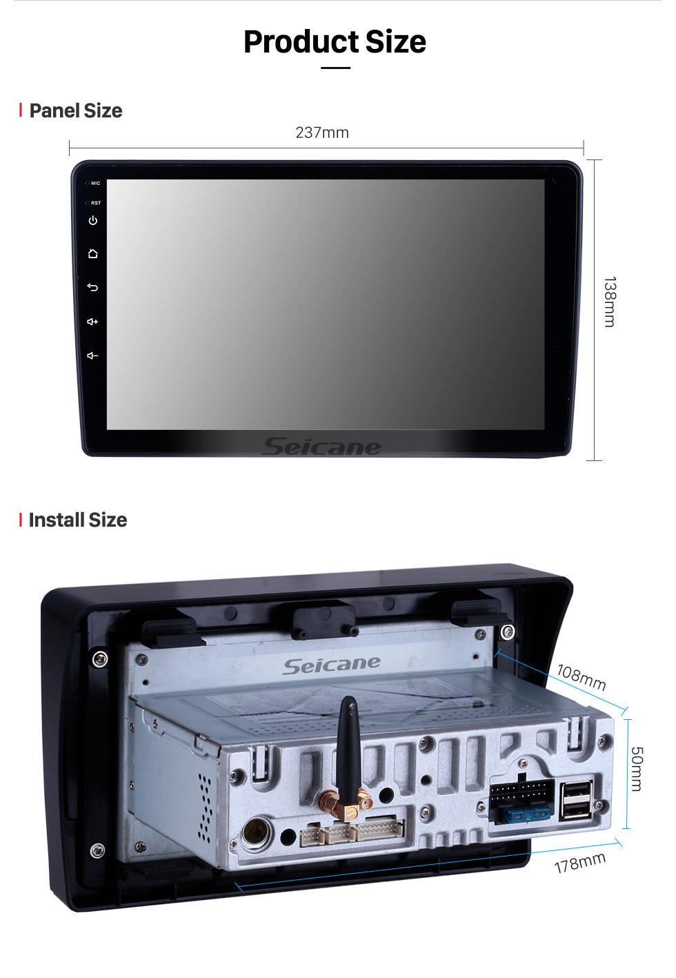 Seicane Pantalla táctil HD para 2010 2011 2012-2015 Nissan Navara Radio Android 11.0 9 pulgadas Navegación GPS Bluetooth Carplay soporte TPMS Cámara de respaldo