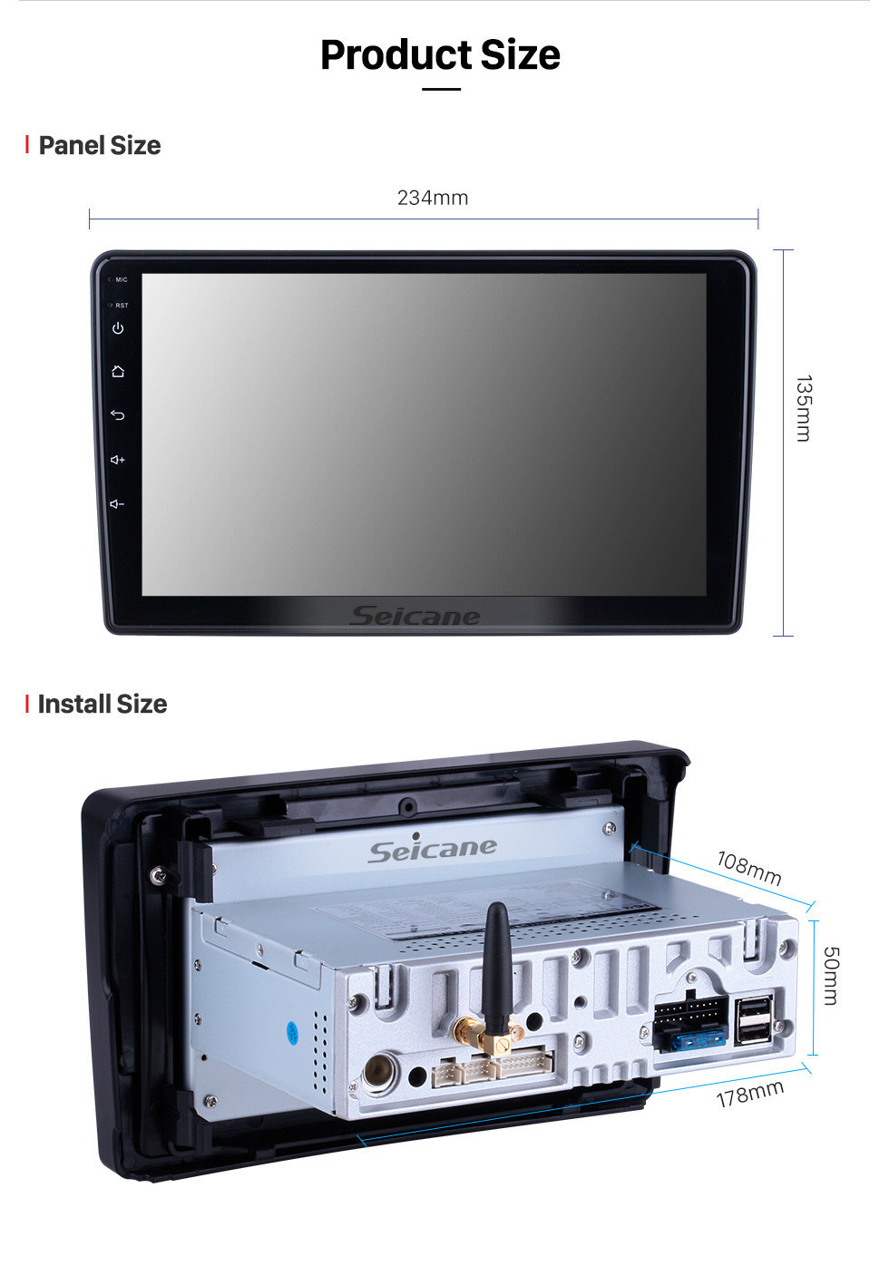 Seicane 9 pulgadas para 2015 2016 2017 2018 Citroen Beringo Radio Android 11.0 Navegación GPS Bluetooth HD Pantalla táctil Carplay compatible con TV digital