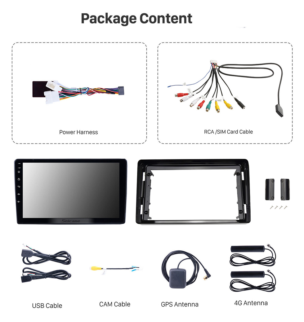 Seicane OEM 9 pulgadas para 2019-2020 Mitsubishi Triton Radio Android 13.0 Bluetooth HD Pantalla táctil Navegación GPS Carplay compatible con TPMS