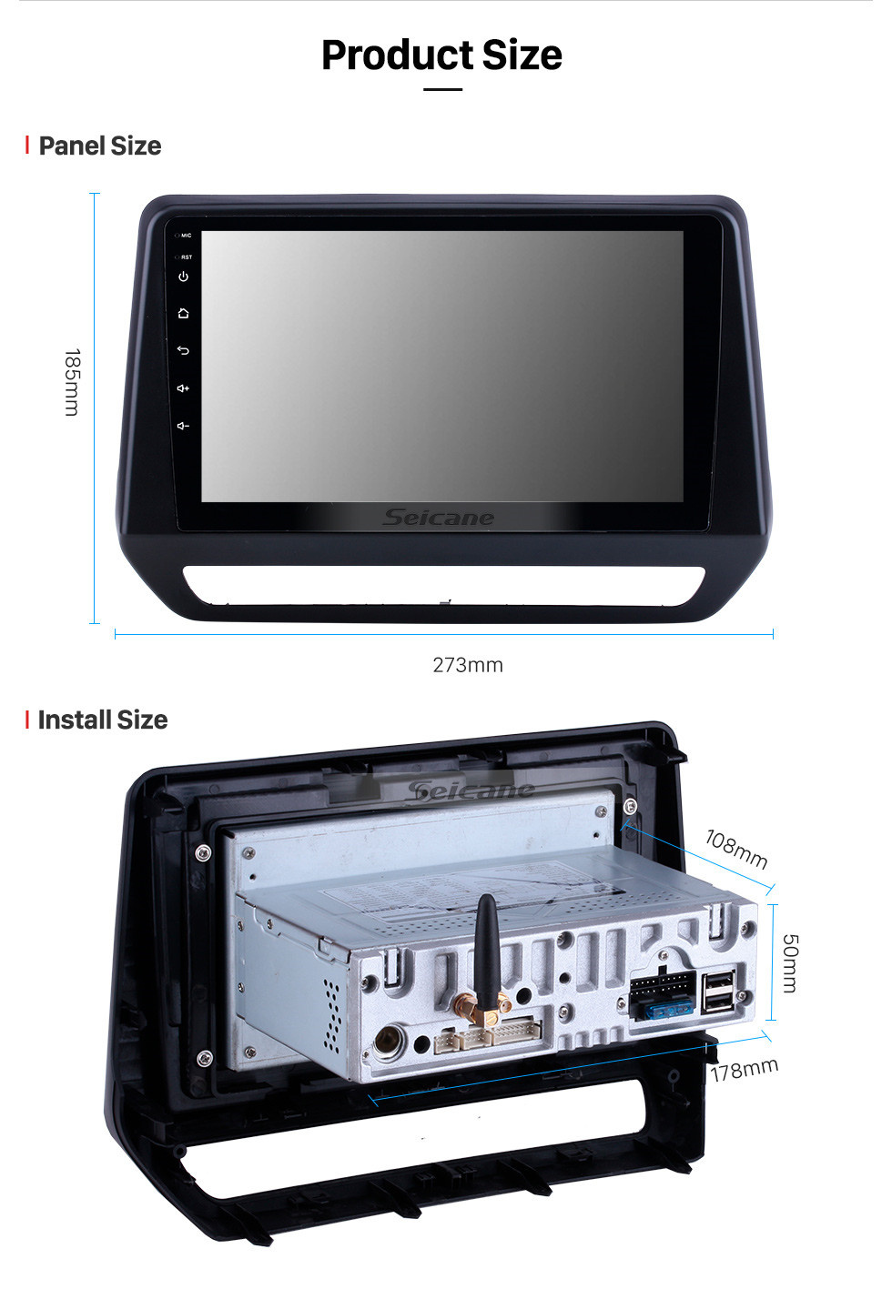 Seicane Android 11.0 для 2019 Renault Triber Radio 9 дюймов GPS-навигация Bluetooth HD с сенсорным экраном USB Carplay поддержка DVR DAB + OBD2 SWC