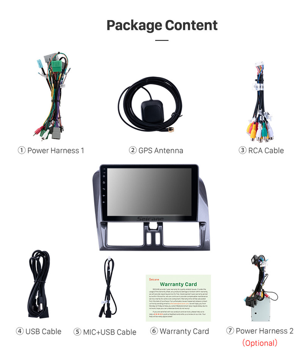Seicane Para 2008 2009 2010-2016 Volvo XC60 rádio 9 polegadas android 11.0 hd touchscreen bluetooth com navegação gps suporte carplay swc Seicane Para 2008 2009 2010-2016 Volvo XC60 rádio 9 polegadas android 11.0 hd touchscreen bluetooth com navegação gps suporte carplay swc
