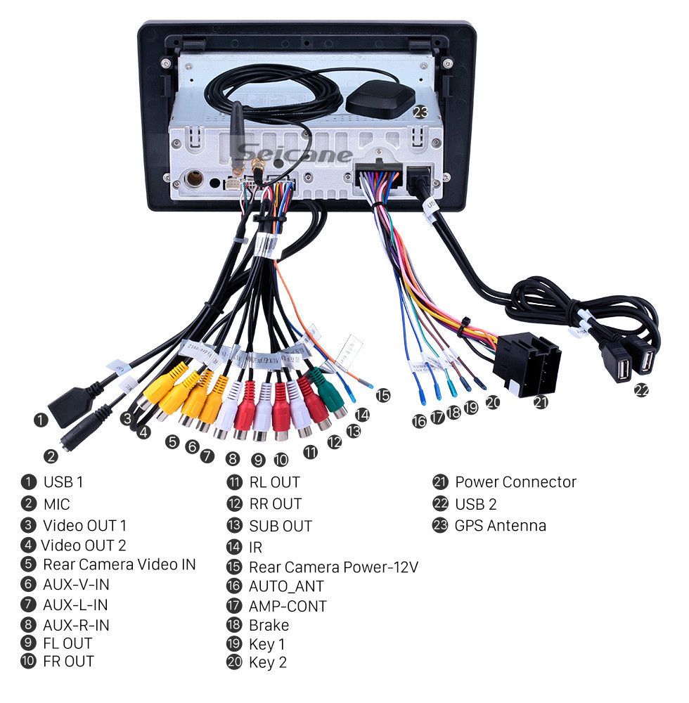 Seicane Android 11.0 9 Zoll GPS Navigationsradio für 2011-2017 Lada Granta mit HD Touchscreen Carplay Bluetooth Unterstützung Digital TV