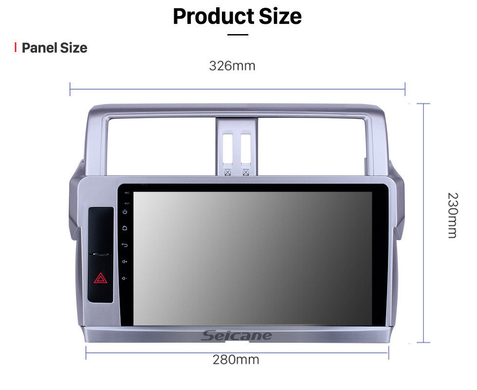 Seicane Android 12.0 10,1-Zoll-GPS-Navigationsradio für 2014 Toyota Land Cruiser Prado mit HD-Touchscreen Carplay Bluetooth-Unterstützung Digital-TV
