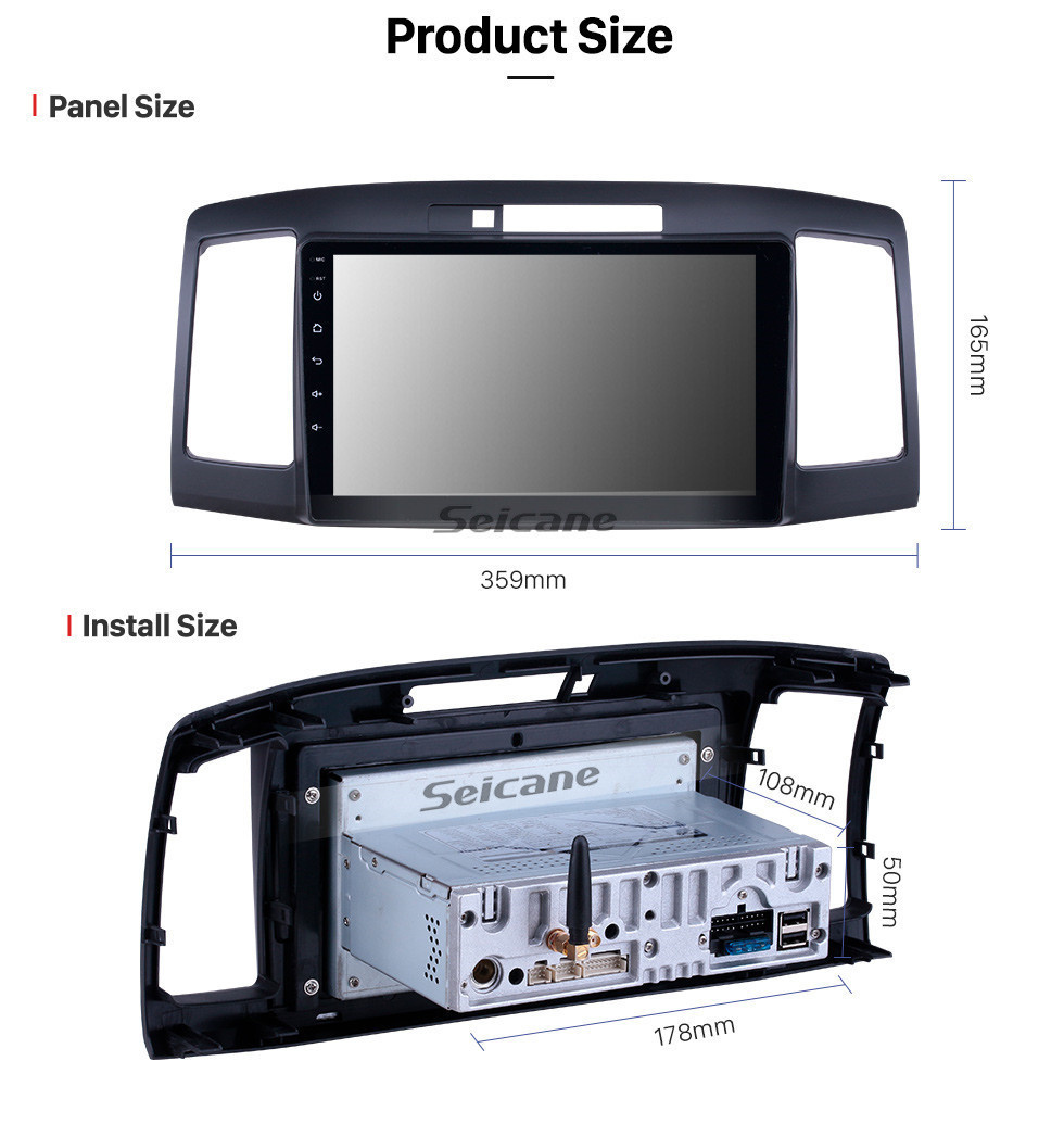 Seicane 9 polegadas 2001-2007 Toyota Allion 240 Android 11.0 Navegação GPS Rádio WIFI Bluetooth HD Touchscreen Suporte para Carplay Espelho Link