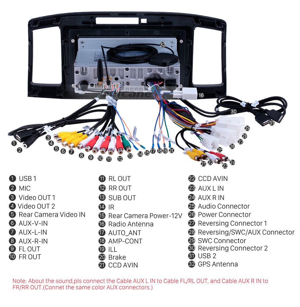 Seicane 9 pulgadas 2001-2007 Toyota Allion 240 Android 11.0 Navegación GPS Radio WIFI Bluetooth HD Pantalla táctil Carplay support Mirror Link