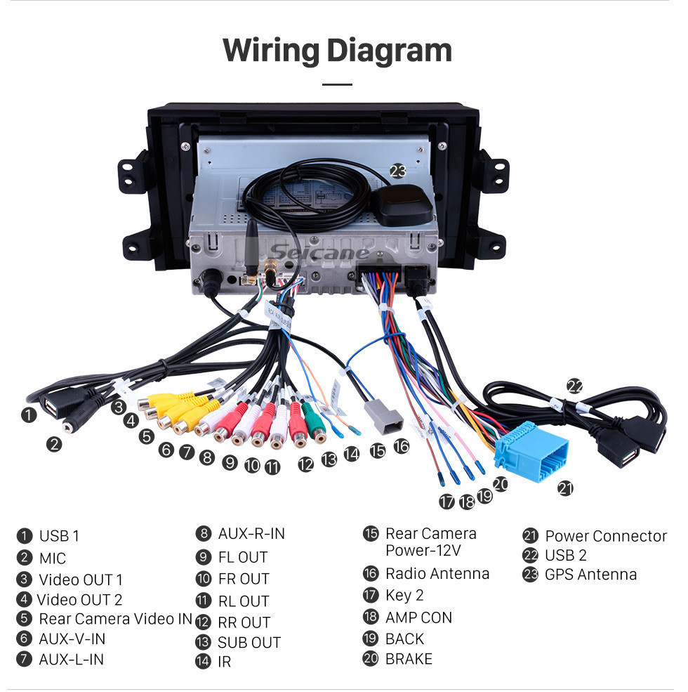 Seicane 9-дюймовый Android 11.0 Радио GPS навигационная система для 2007-2015 Suzuki SX4 с Bluetooth Зеркальная связь HD 1024 * 600 сенсорный экран DVD-плеер OBD2 DVR Камера заднего вида ТВ 4G WIFI Управление рулевого колеса 1080P Видео USB