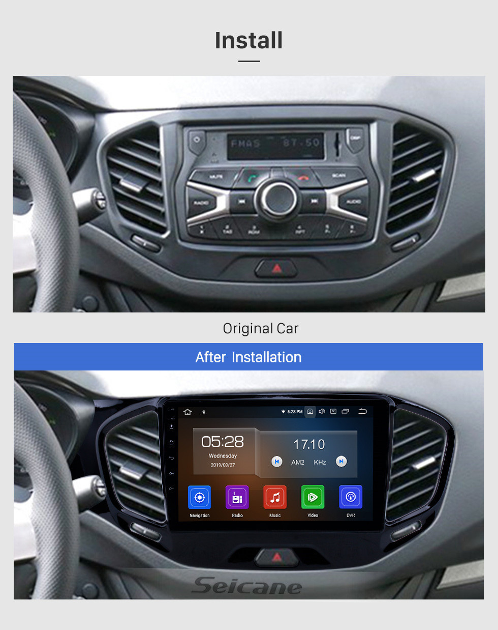 Seicane Android 11.0 9 Zoll GPS Navigationsradio für 2015-2019 Lada Vesta Cross Sport mit HD Touchscreen Carplay Bluetooth Unterstützung Digital TV