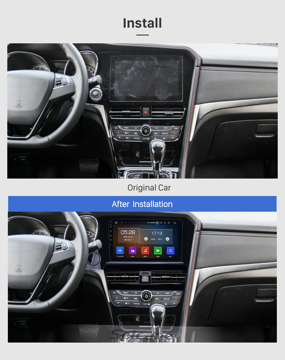 Seicane 2018-2019 Venucia T70 Alta versión Android 11.0 10.1 pulgadas Radio de navegación GPS Bluetooth HD Pantalla táctil Carplay compatible DVR SWC