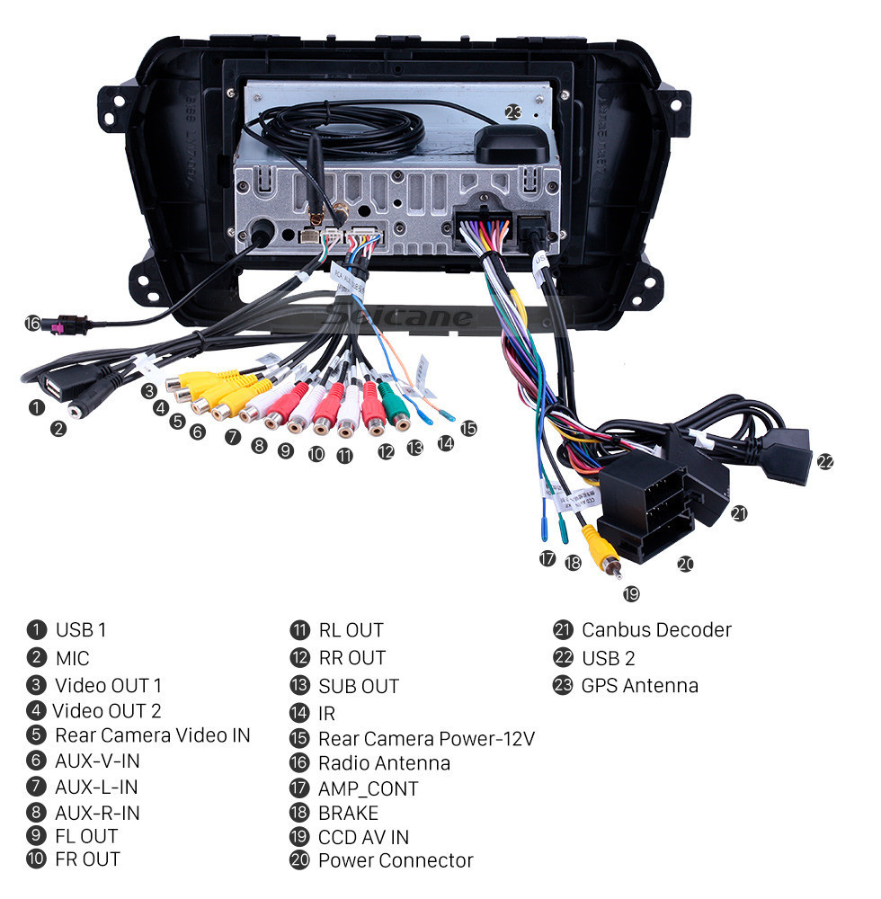 Seicane HD Touchscreen 2011-2015 Great Wall Wingle 5 Android 11.0 9 Zoll GPS Navigationsradio Bluetooth AUX Carplay Unterstützung Rückfahrkamera