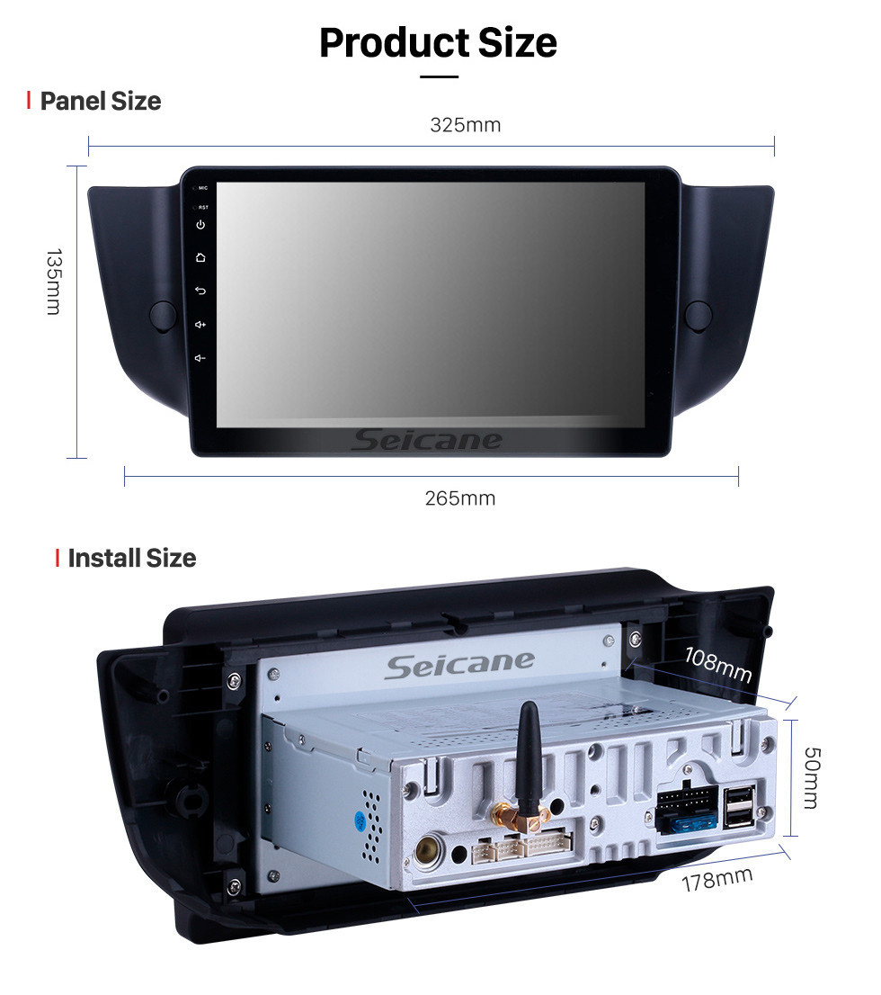 Seicane 2010-2015 MG6 / 2008-2014 Roewe 500 Android 11.0 9 pulgadas Navegación GPS Radio Bluetooth HD Pantalla táctil USB Carplay compatible con DVR SWC