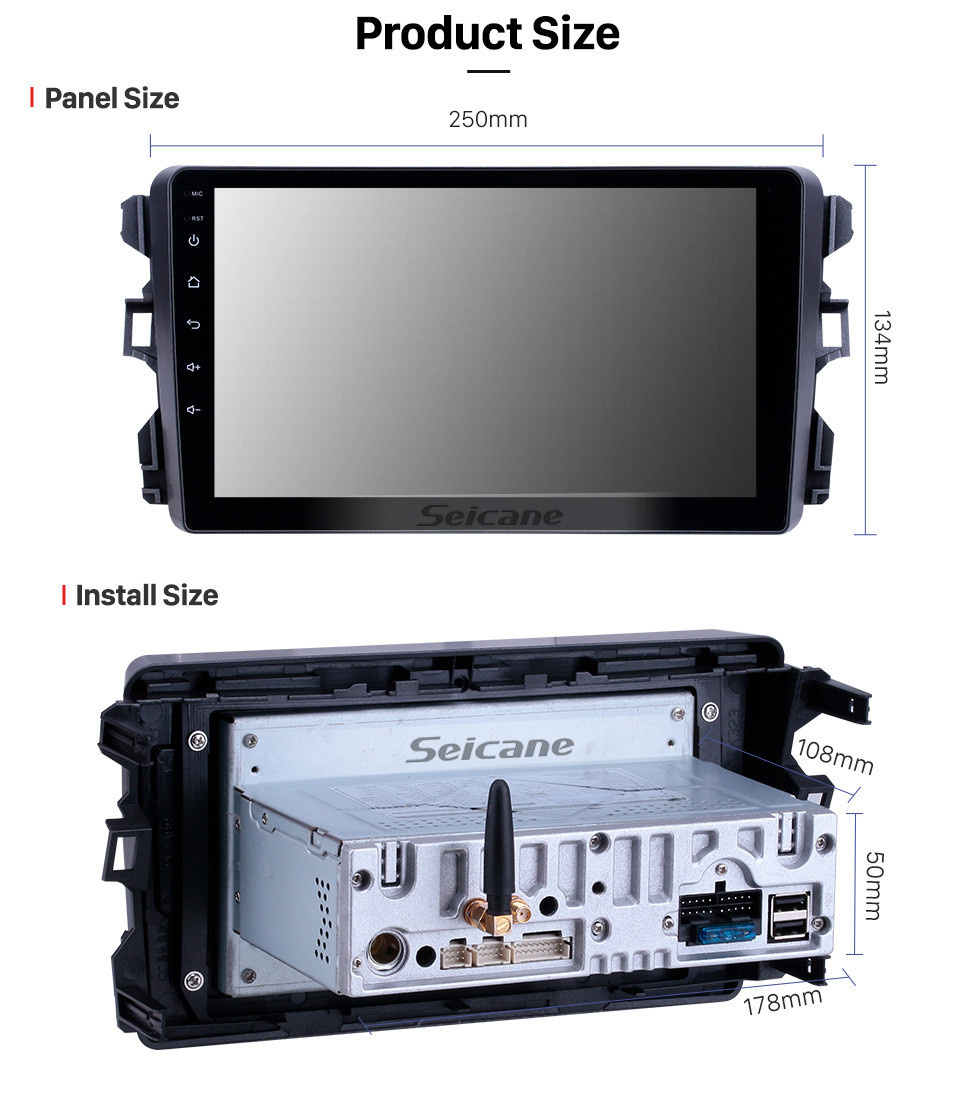 Seicane Pour 2001 2002-2005 Mitsubishi Airtrek / Outlander Radio 10.1 pouces Android 11.0 HD Écran tactile Bluetooth avec système de navigation GPS Support Carplay Caméra de recul