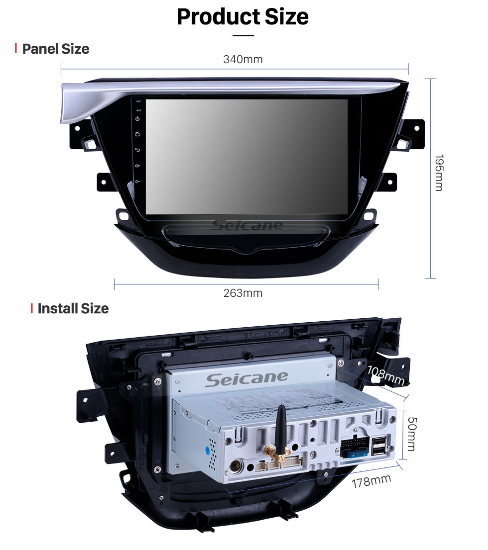 Seicane Android 11.0 Radio de navigation GPS 9 pouces pour Buick Excelle 2018-2019 avec écran tactile HD Prise en charge de Carplay Bluetooth Télé numérique