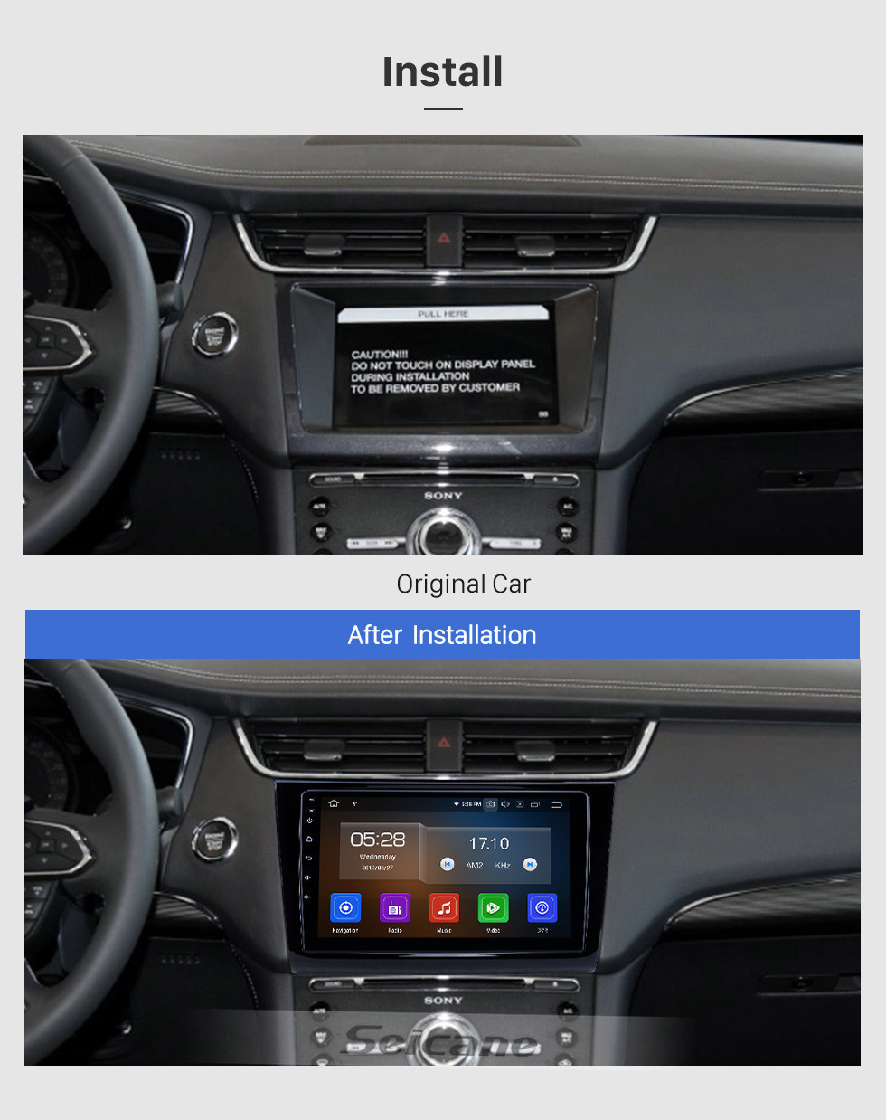 Seicane OEM 9 polegada Android 11.0 para 2015-2018 Ford Taurus Bluetooth HD Touchscreen Navegação GPS Rádio Carplay suporte TPMS TV Digital