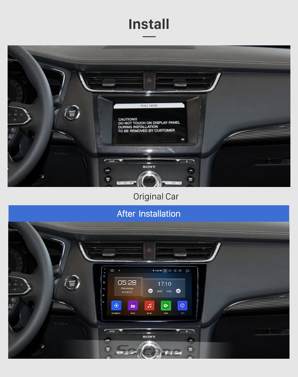 Seicane OEM 9 pulgadas Android 11.0 para 2015-2018 Ford Taurus Bluetooth HD Pantalla táctil Navegación GPS Radio Carplay soporte TPMS TV digital