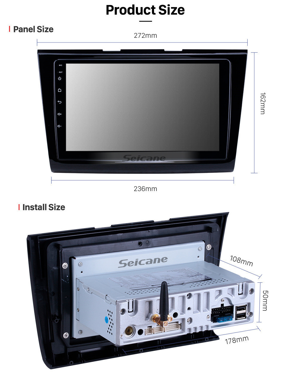 Seicane OEM 9 pulgadas Android 11.0 para 2015-2018 Ford Taurus Bluetooth HD Pantalla táctil Navegación GPS Radio Carplay soporte TPMS TV digital