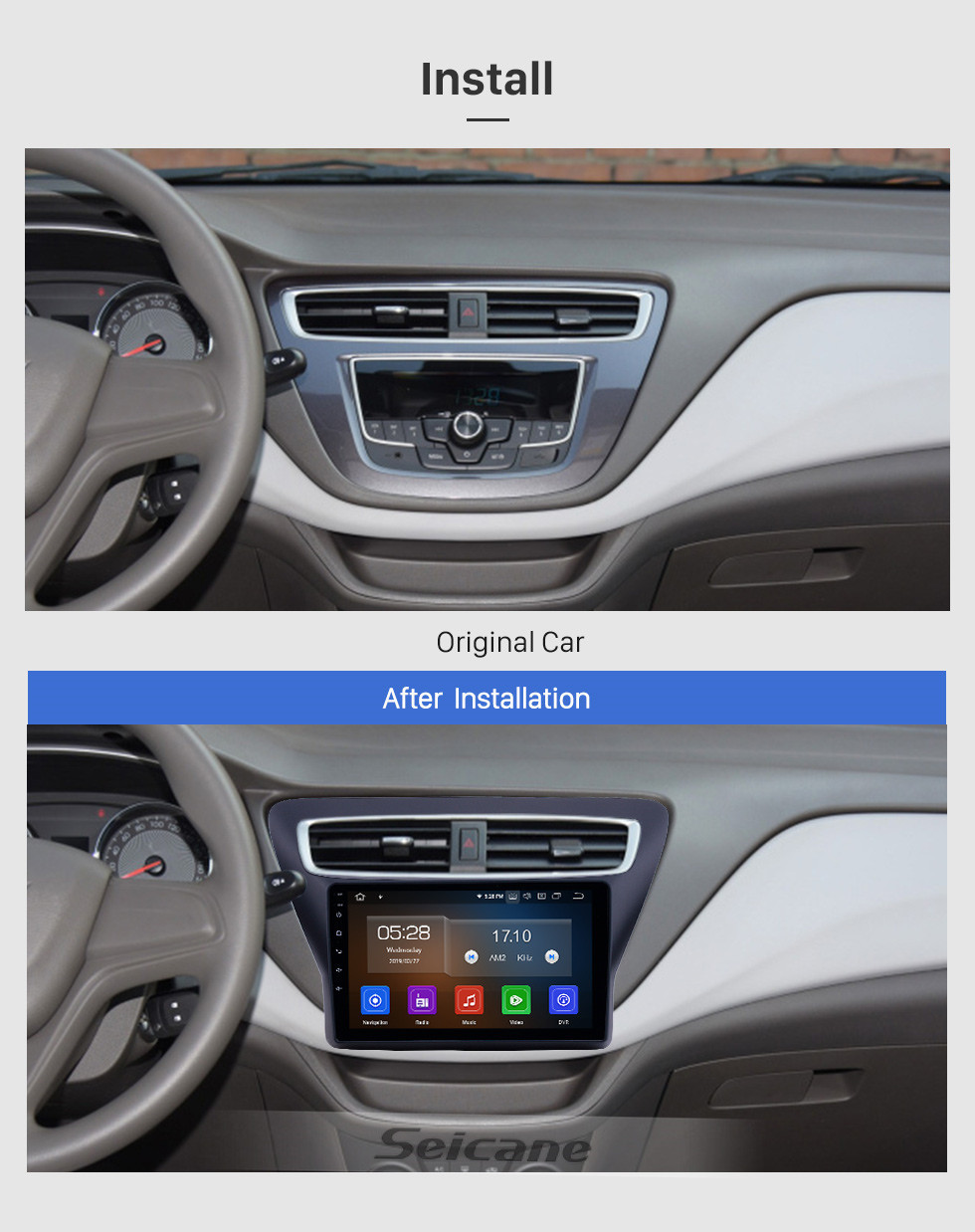 Seicane 2016-2018 Chevy Chevrolet Lova RV Android 11.0 9 polegadas Navegação GPS Rádio Bluetooth HD Touchscreen AUX Suporte de reprodução Câmera de backup