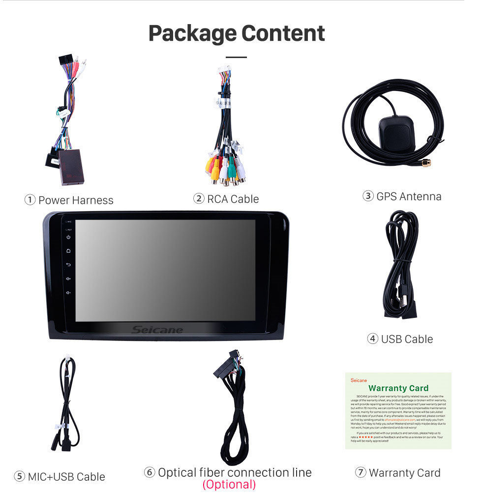 Seicane 2005-2012 Mercedes Benz ML Class W164 ML280 ML300 ML320 ML350 ML420 ML450 ML500 ML550 ML63 Radio Removal with Android 11.0 GPS Navigation Stereo 1024*600 Multi-touch Capacitive Screen DVD Mirror Link OBD2 Bluetooth 4G WiFi Seicane 2005-2012 Mercedes Benz ML Class W164 ML280 ML300 ML320 ML350 ML420 ML450 ML500 ML550 ML63 Radio Removal with Android 11.0 GPS Navigation Stereo 1024*600 Multi-touch Capacitive Screen DVD Mirror Link OBD2 Bluetooth 4G WiFi