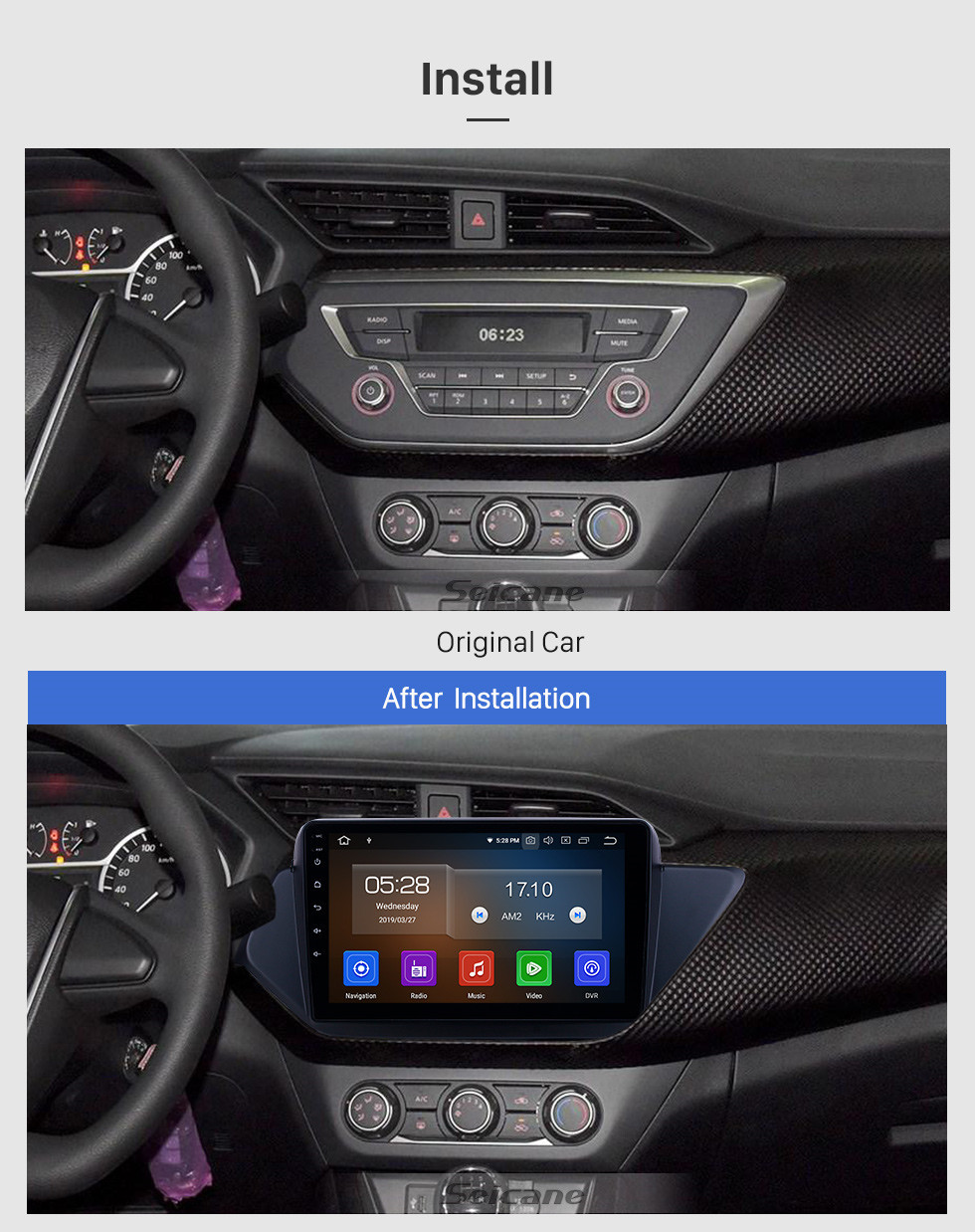 Seicane OEM 9 pouces Android 11.0 pour 2015 Nissan Bluebird Bluetooth HD à écran tactile GPS Navigation Radio support Carplay 1080 P Vidéo TPMS