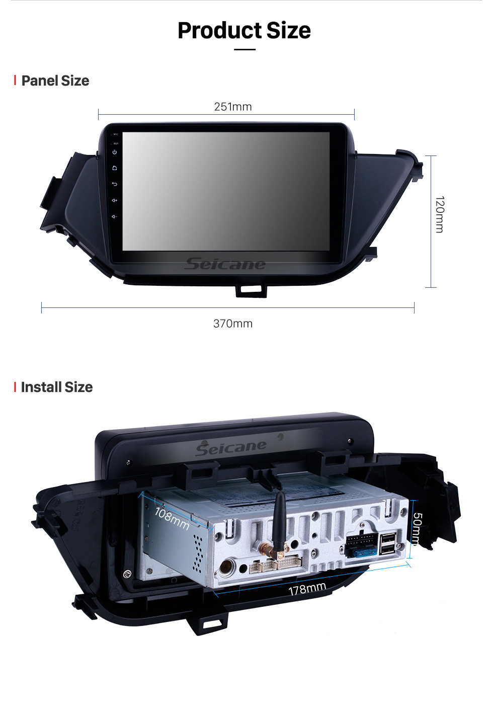 Seicane OEM 9 inch Android 11.0 for 2015-2018 Nissan Bluebird Bluetooth HD Touchscreen GPS Navigation Radio Carplay support 1080P Video TPMS