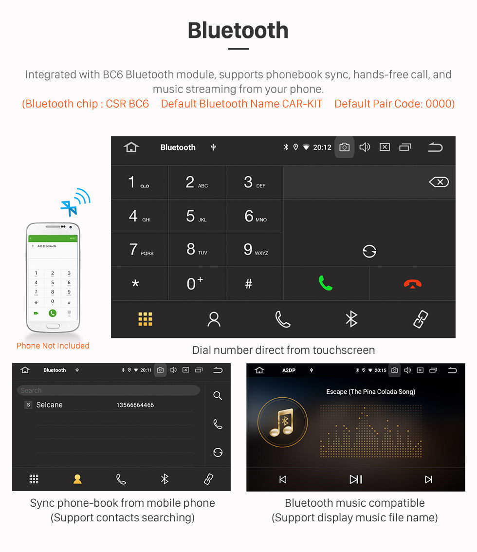 Seicane HD Touchscreen 2019 Tata Tiago / Nexon Android 11.0 9 polegadas Navegação GPS Rádio Bluetooth AUX Suporte a Carplay Câmera traseira DAB + OBD2
