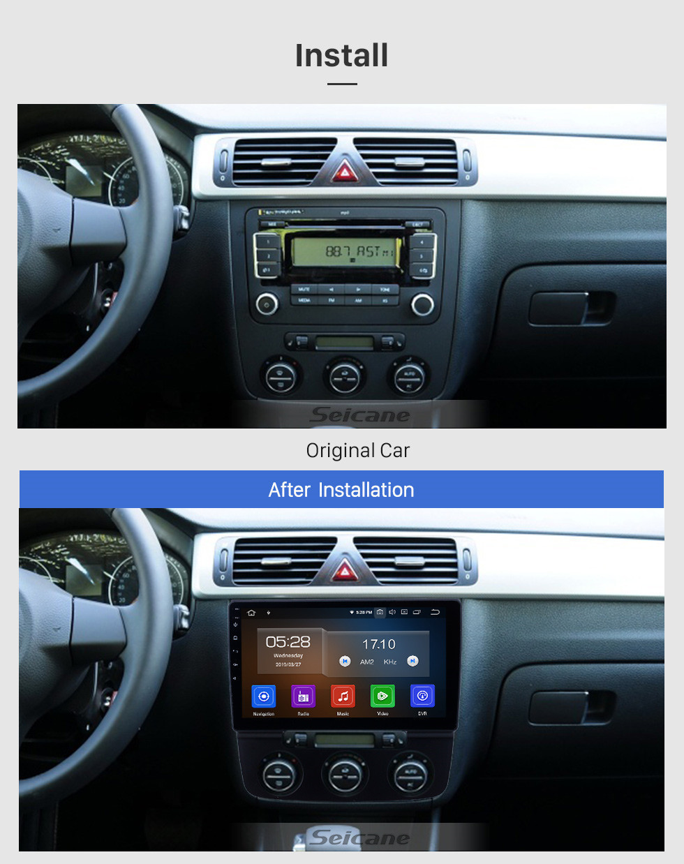 entregar Grabar Gran engaño Radio de navegación GPS con Android 12,0 de 10,1 pulgadas para 2006-2010 VW  Volkswagen Bora Manual A/C con pantalla táctil HD Carplay Bluetooth  compatible con 1080P