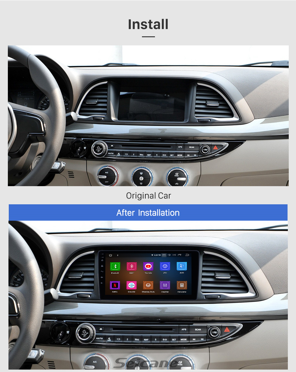 Seicane OEM Android 11.0 para rádio Trumpchi GA6 com Bluetooth 9 polegadas HD Touchscreen Sistema de navegação GPS Suporte para Carplay DSP