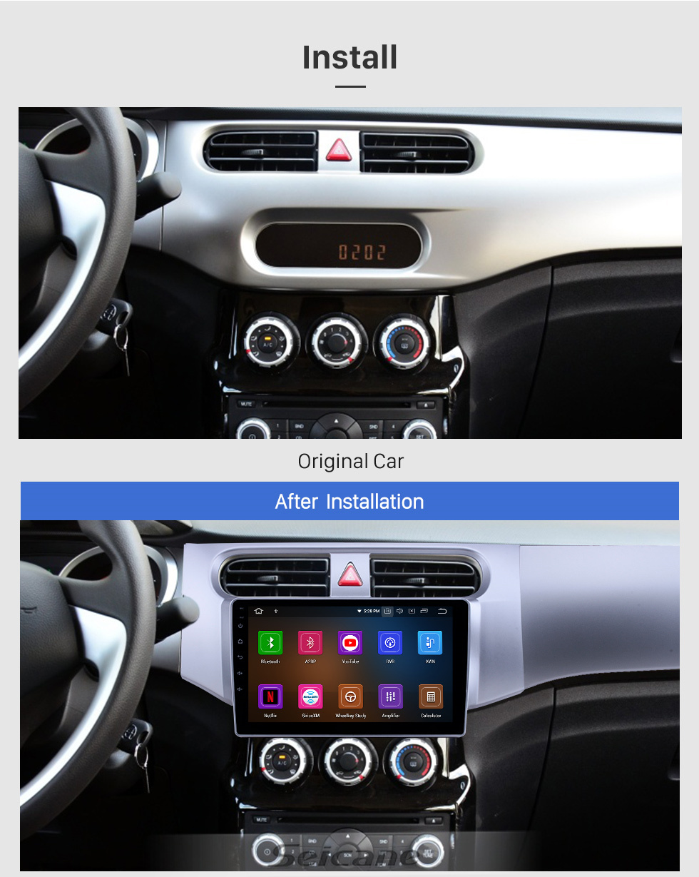 Seicane Android 11.0 pour Zhonghua H230 220 Radio système de navigation GPS 9 pouces avec écran tactile Bluetooth HD prise en charge de Carplay SWC