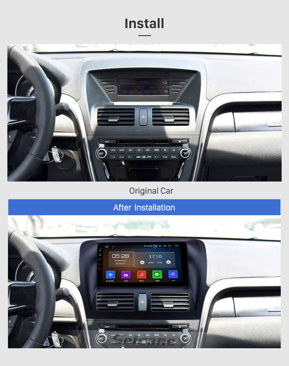 Seicane OEM Android 11.0 for 2013-2016 BESTUNE X80 Radio with Bluetooth 10.1 inch HD Touchscreen GPS Navigation System Carplay support DSP