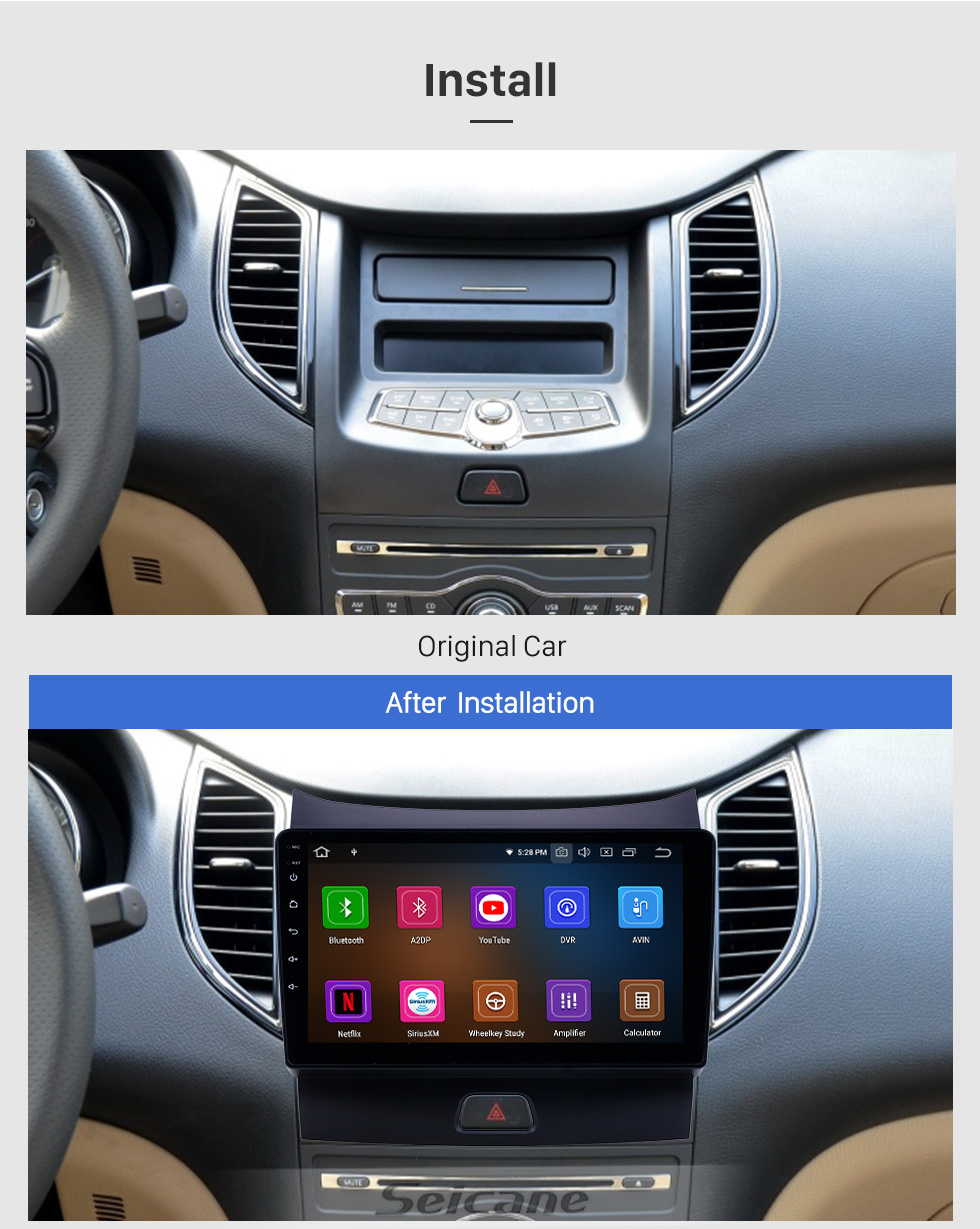 Seicane Écran tactile HD 9 pouces Android 11.0 pour 2013-2015 BESTUNE B50 Radio Système de navigation GPS Prise en charge Bluetooth Carplay Caméra de recul