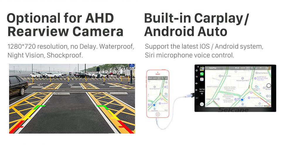 Seicane HD Touchscreen 9 inch Android 11.0 for 2013-2015 BESTUNE B50 Radio GPS Navigation System Bluetooth Carplay support Backup camera