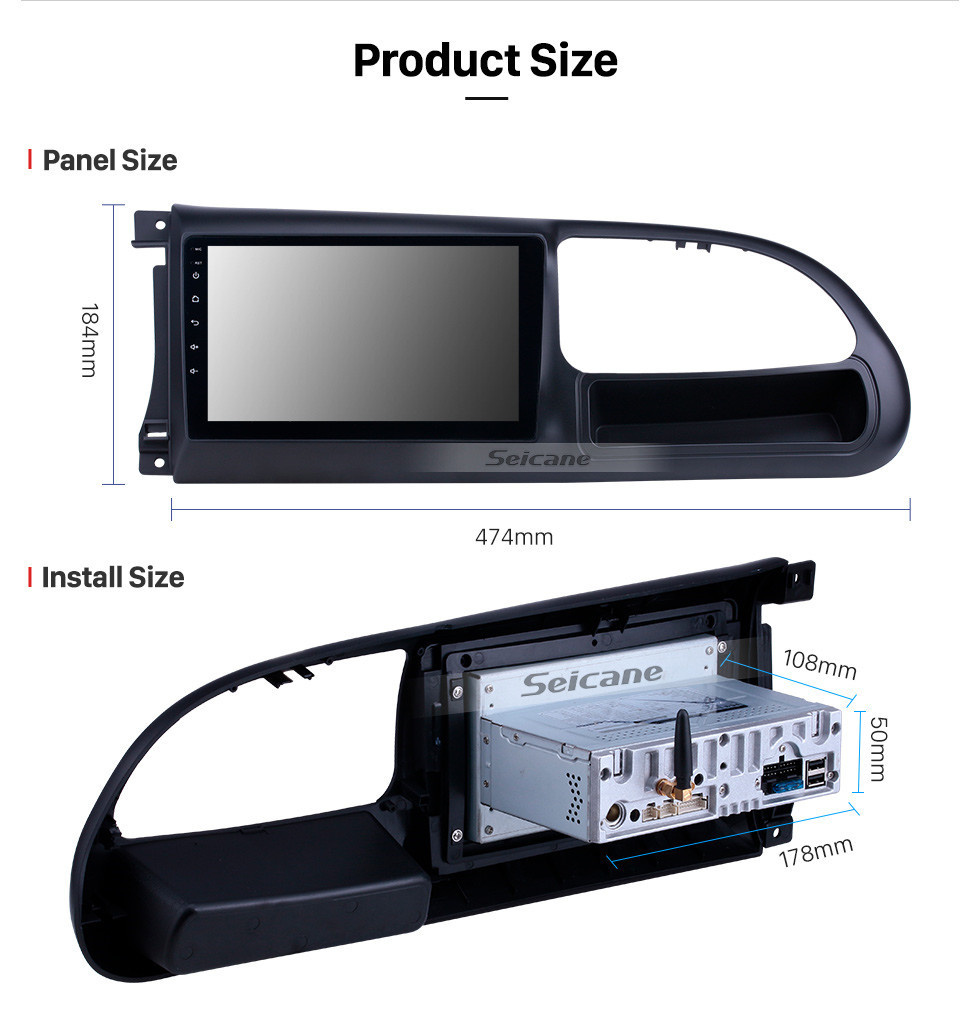 Seicane OEM 9 inch Android 11.0 for 2017-2019 Ford Teshun Bluetooth HD Touchscreen GPS Navigation Radio Carplay support 1080P TPMS