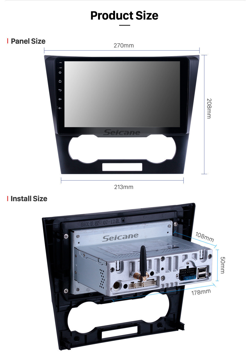 Seicane 2007-2012 Chevy Chevrolet Epica Android 11.0 9 polegadas Navegação GPS Rádio Bluetooth HD Touchscreen USB Suporte de reprodução DAB + SWC