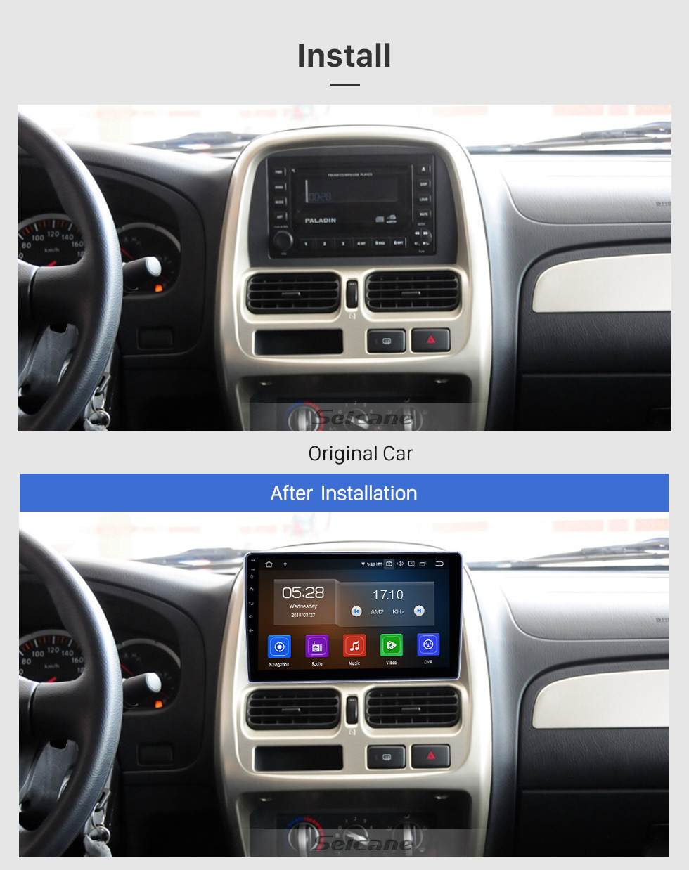 Seicane 10.1 polegadas Android 11.0 Rádio de Navegação GPS para 2004-2013 Nissan Paladin com HD Touchscreen Carplay AUX Suporte a Bluetooth 1080 P