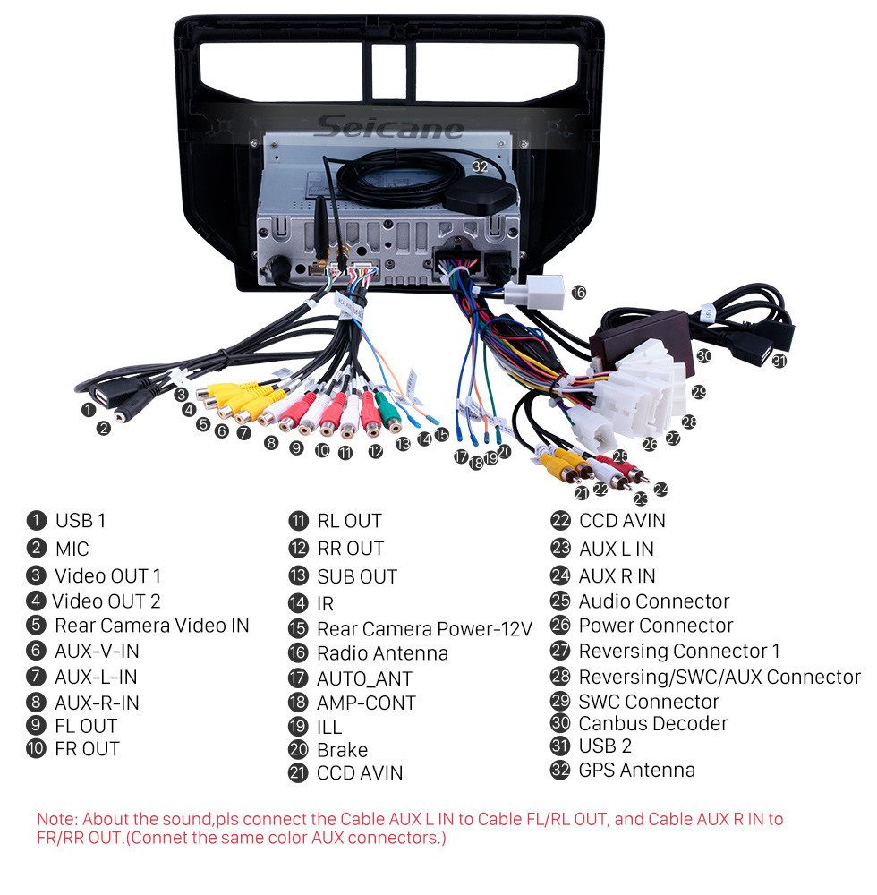 Seicane HD Touchscreen 2010-2019 Toyota Rush Android 11.0 9 polegadas Navegação GPS Rádio Bluetooth WIFI AUX Suporte de reprodução DAB + OBD2 DVR