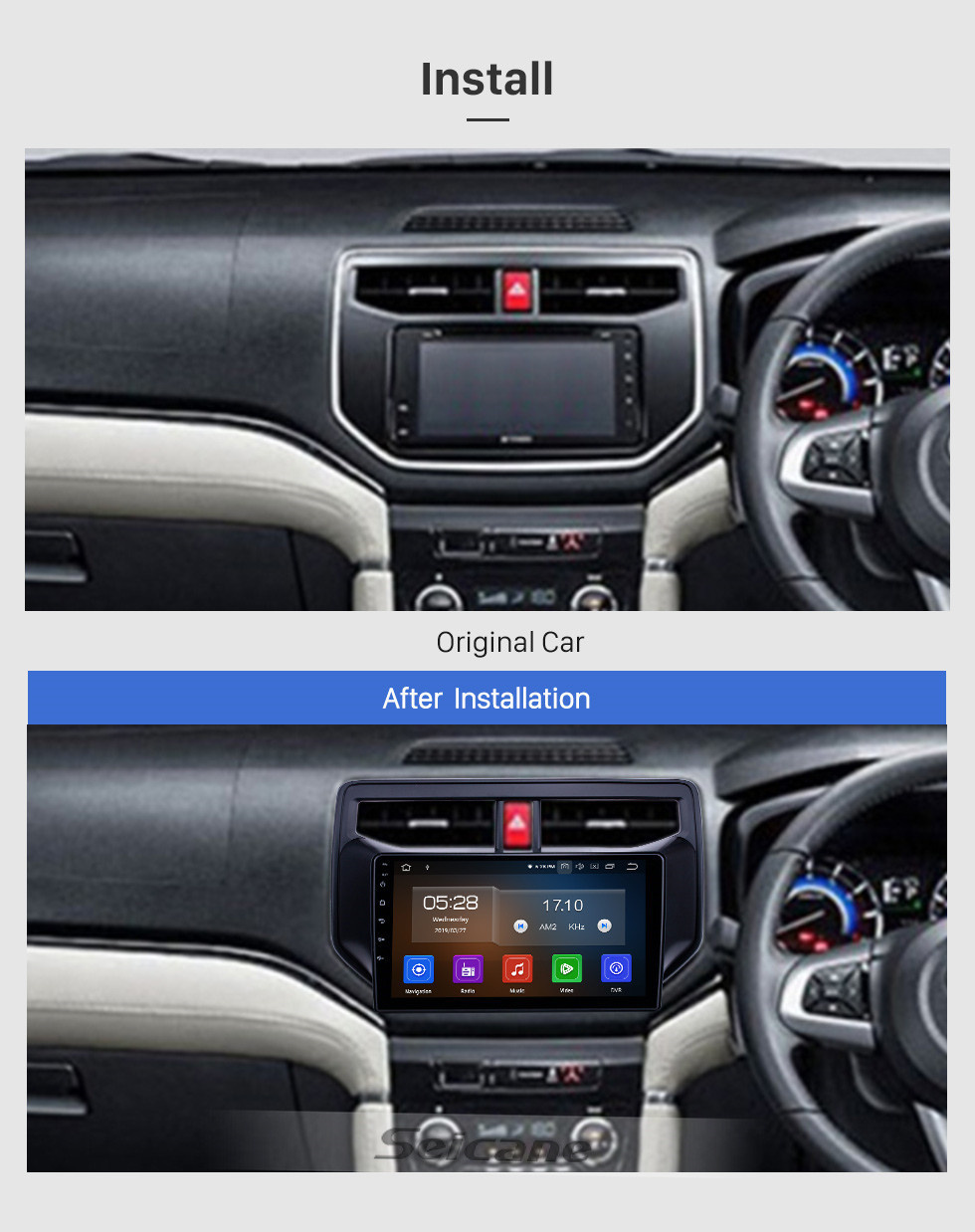 Seicane HD Touchscreen 2010-2019 Toyota Rush Android 11.0 9 inch GPS Navigation Radio Bluetooth WIFI AUX Carplay support DAB+ OBD2 DVR Seicane HD Touchscreen 2010-2019 Toyota Rush Android 11.0 9 inch GPS Navigation Radio Bluetooth WIFI AUX Carplay support DAB+ OBD2 DVR