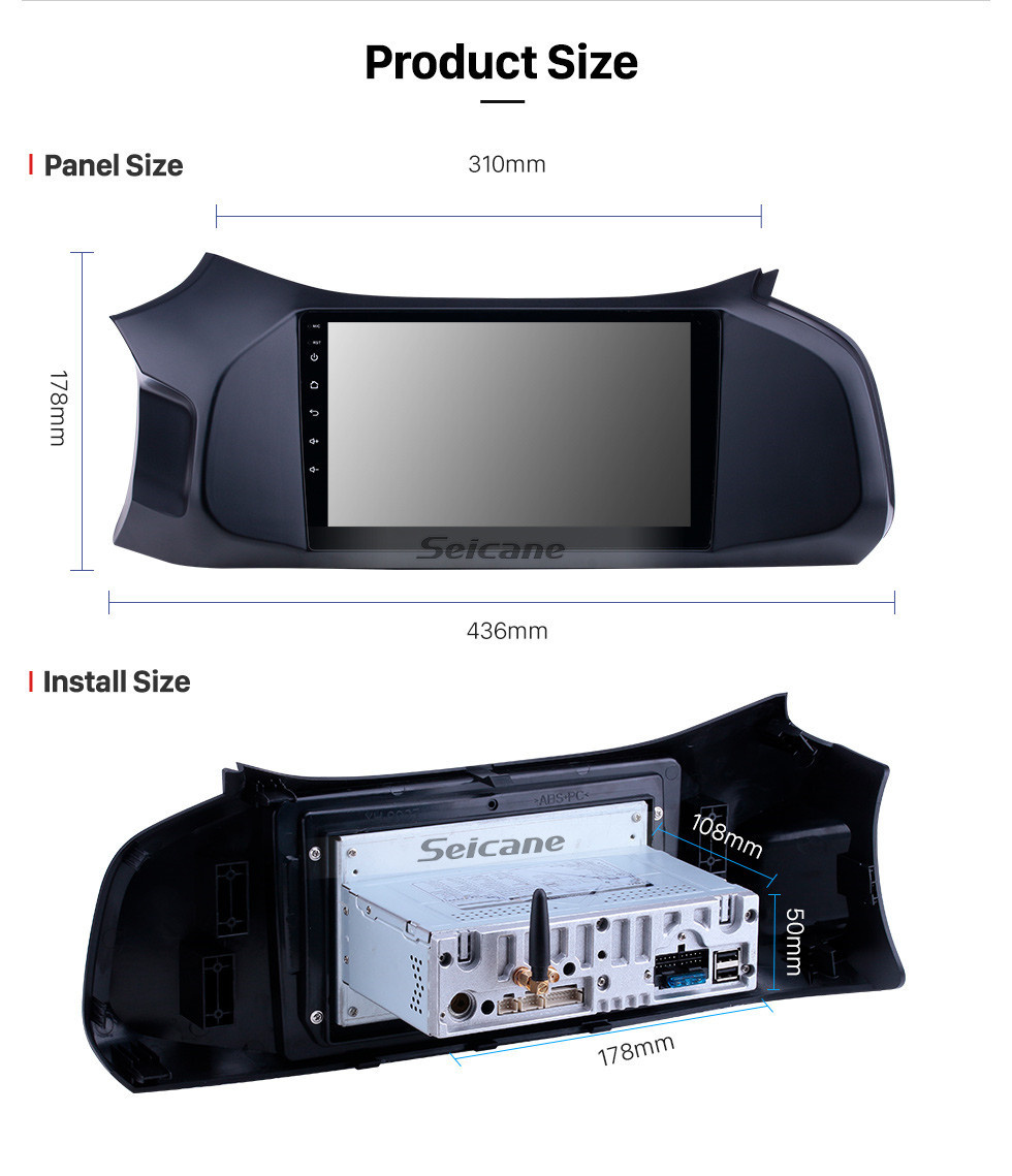 Seicane 2012-2019 Chevy Chevrolet Onix Android 11.0 9 pulgadas GPS Navegación Radio Bluetooth HD Pantalla táctil Carplay soporte OBD2 TPMS