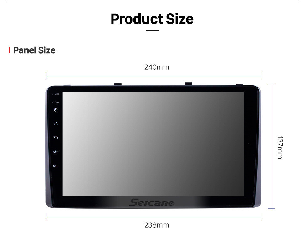 Seicane Écran tactile HD 2010-2019 Kia Carnival Android 12.0 9 pouces Navigation GPS Radio AUX support Carplay DAB + OBD2 caméra arrière