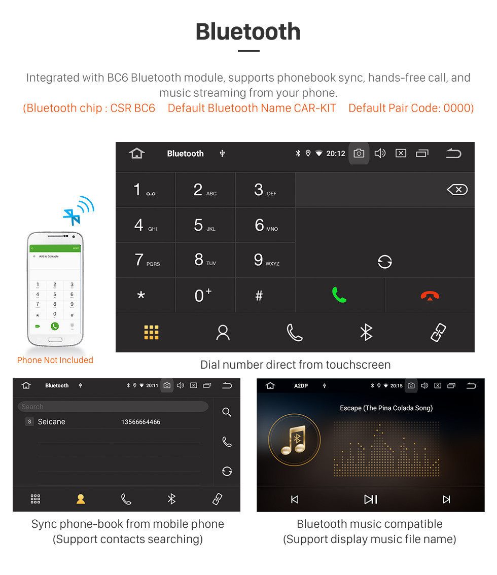 Seicane OEM 9 pouces Android 11.0 Radio pour 2015-2018 Subaru Legacy Bluetooth HD Écran Tactile GPS Navigation Musique AUX Carplay soutien TPMS
